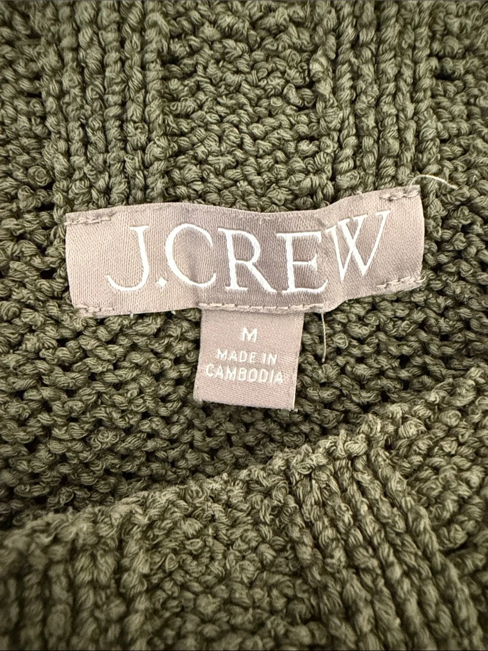 J. Crew Relaxed Crewneck Sweater in Olive Size M